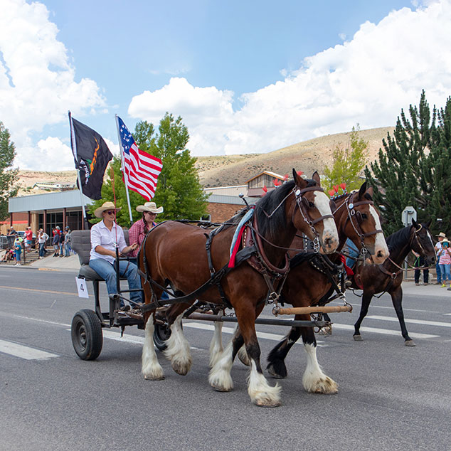 Dubois, WY July 4th Horses on Parade